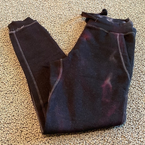 Black Slightly Tie Dyed Drawstring Sweatpants Size Small in EUC - Picture 1 of 7